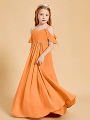Robes de Demoiselle d'Honneur Junior à Hors de l'Épaule Orange