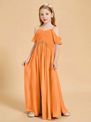 Robes de Demoiselle d'Honneur Junior à Hors de l'Épaule Orange