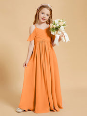 Robes de Demoiselle d'Honneur Junior à Hors de l'Épaule Orange