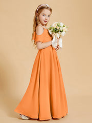 Robes de Demoiselle d'Honneur Junior à Hors de l'Épaule Orange