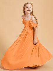 Robes de Demoiselle d'Honneur Junior à Hors de l'Épaule Orange
