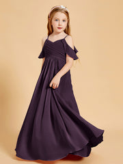 Robes de Demoiselle d'Honneur Junior à Hors de l'Épaule Plum