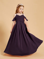 Robes de Demoiselle d'Honneur Junior à Hors de l'Épaule Plum