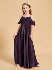 Robes de Demoiselle d'Honneur Junior à Hors de l'Épaule Plum