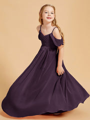 Robes de Demoiselle d'Honneur Junior à Hors de l'Épaule Plum