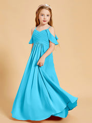 Robes de Demoiselle d'Honneur Junior à Hors de l'Épaule Piscine