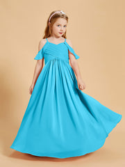 Robes de Demoiselle d'Honneur Junior à Hors de l'Épaule Piscine