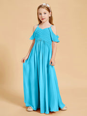 Robes de Demoiselle d'Honneur Junior à Hors de l'Épaule Piscine