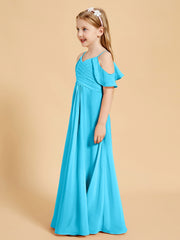 Robes de Demoiselle d'Honneur Junior à Hors de l'Épaule Piscine
