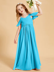 Robes de Demoiselle d'Honneur Junior à Hors de l'Épaule Piscine