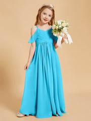 Robes de Demoiselle d'Honneur Junior à Hors de l'Épaule Piscine