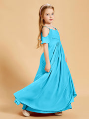 Robes de Demoiselle d'Honneur Junior à Hors de l'Épaule Piscine