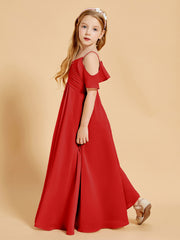 Robes de Demoiselle d'Honneur Junior à Hors de l'Épaule Rouge
