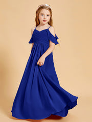 Robes de Demoiselle d'Honneur Junior à Hors de l'Épaule Bleu Royale