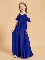 Robes de Demoiselle d'Honneur Junior à Hors de l'Épaule Bleu Royale