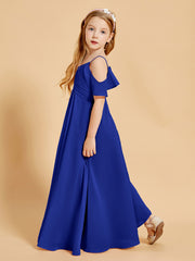 Robes de Demoiselle d'Honneur Junior à Hors de l'Épaule Bleu Royale