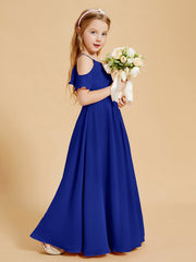 Robes de Demoiselle d'Honneur Junior à Hors de l'Épaule Bleu Royale