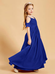 Robes de Demoiselle d'Honneur Junior à Hors de l'Épaule Bleu Royale