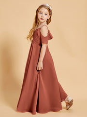 Robes de Demoiselle d'Honneur Junior à Hors de l'Épaule Rouille