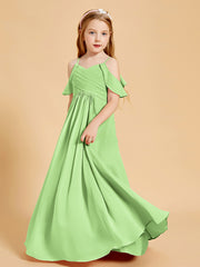 Robes de Demoiselle d'Honneur Junior à Hors de l'Épaule Sauge