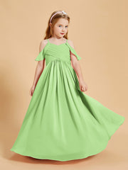 Robes de Demoiselle d'Honneur Junior à Hors de l'Épaule Sauge