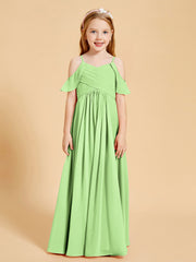 Robes de Demoiselle d'Honneur Junior à Hors de l'Épaule Sauge