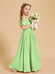 Robes de Demoiselle d'Honneur Junior à Hors de l'Épaule Sauge