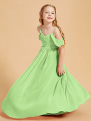 Robes de Demoiselle d'Honneur Junior à Hors de l'Épaule Sauge