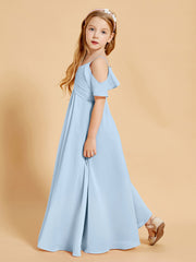 Robes de Demoiselle d'Honneur Junior à Hors de l'Épaule Bleu Ciel