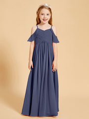 Robes de Demoiselle d'Honneur Junior à Hors de l'Épaule Orageux