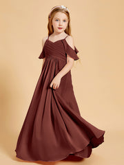 Robes de Demoiselle d'Honneur Junior à Hors de l'Épaule Terracotta