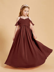 Robes de Demoiselle d'Honneur Junior à Hors de l'Épaule Terracotta
