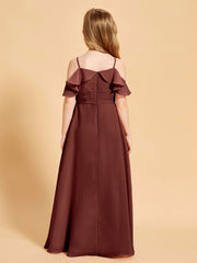 Robes de Demoiselle d'Honneur Junior à Hors de l'Épaule Terracotta