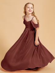 Robes de Demoiselle d'Honneur Junior à Hors de l'Épaule Terracotta