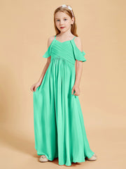 Robes de Demoiselle d'Honneur Junior à Hors de l'Épaule Turquoise