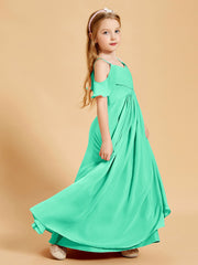 Robes de Demoiselle d'Honneur Junior à Hors de l'Épaule Turquoise