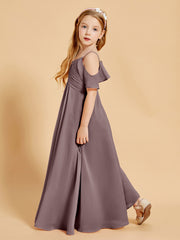 Robes de Demoiselle d'Honneur Junior à Hors de l'Épaule Vintage Mauve