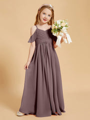 Robes de Demoiselle d'Honneur Junior à Hors de l'Épaule Vintage Mauve