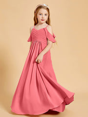 Robes de Demoiselle d'Honneur Junior à Hors de l'Épaule Pastèque