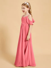 Robes de Demoiselle d'Honneur Junior à Hors de l'Épaule Pastèque