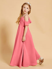 Robes de Demoiselle d'Honneur Junior à Hors de l'Épaule Pastèque