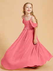 Robes de Demoiselle d'Honneur Junior à Hors de l'Épaule Pastèque