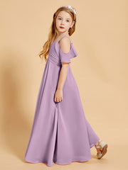 Robes de Demoiselle d'Honneur Junior à Hors de l'Épaule Glycine
