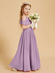 Robes de Demoiselle d'Honneur Junior à Hors de l'Épaule Glycine