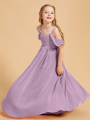 Robes de Demoiselle d'Honneur Junior à Hors de l'Épaule Glycine