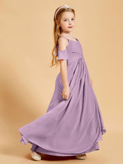 Robes de Demoiselle d'Honneur Junior à Hors de l'Épaule Glycine