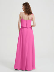 Spaghetti Bretelles Simple Robes De Demoiselle d'Honneur Azalée Grande Taille