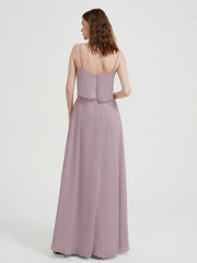 Spaghetti Bretelles Simple Robes De Demoiselle d'Honneur Dusk Grande Taille