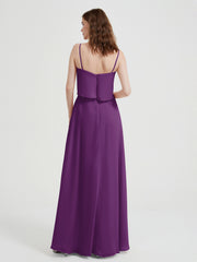 Spaghetti Bretelles Simple Robes De Demoiselle d'Honneur Raisin