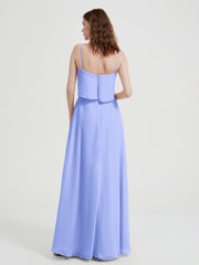 Spaghetti Bretelles Simple Robes De Demoiselle d'Honneur Lavande Grande Taille